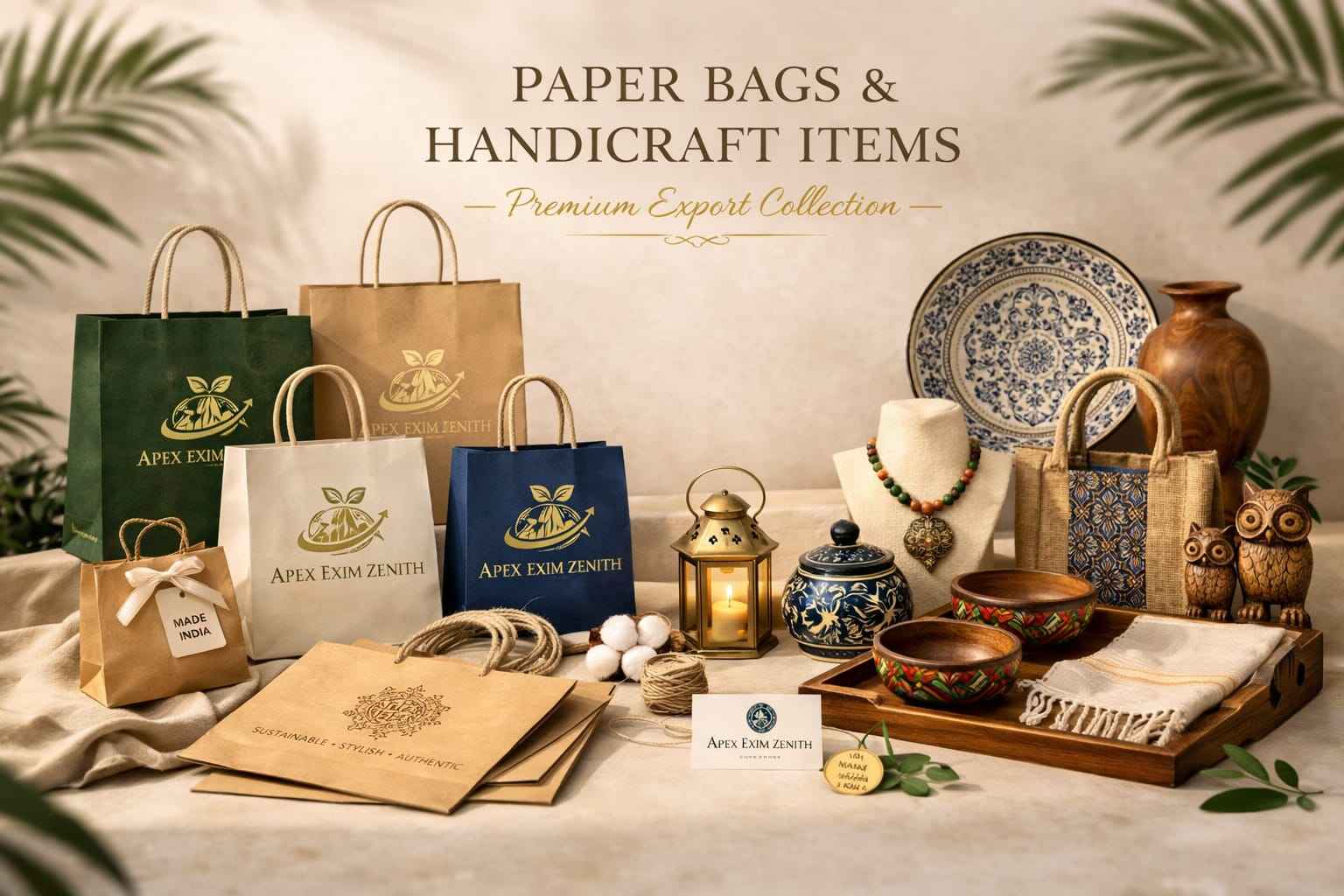 Luxury Eco Paper Bags and Handcrafted Products